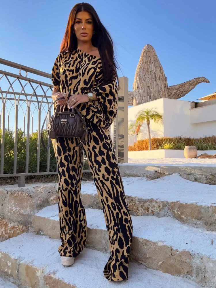 Komplet LUXE, print pantera...