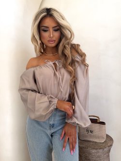 Bluzka hiszpanka LAURA, beż