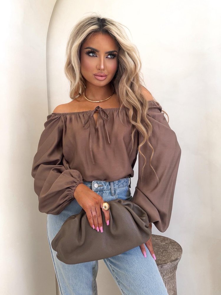 Bluzka hiszpanka LAURA, beż