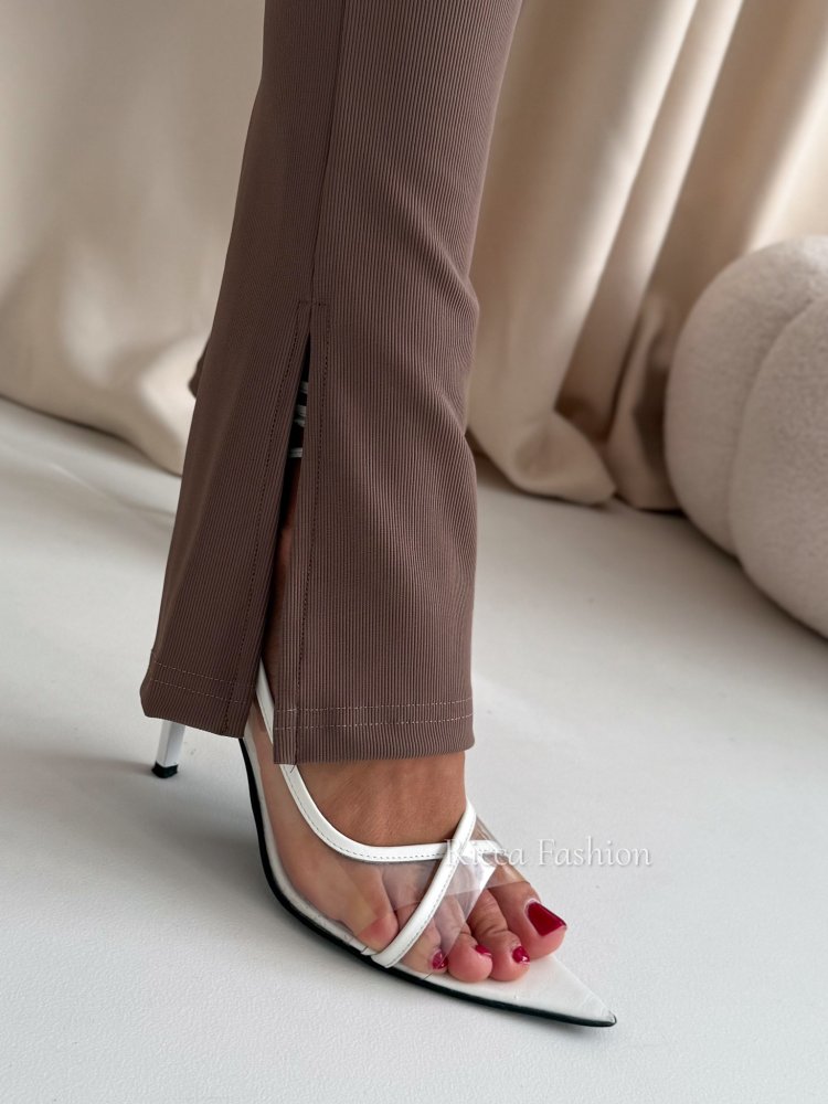 Legginsy prążkowane IRINA,...