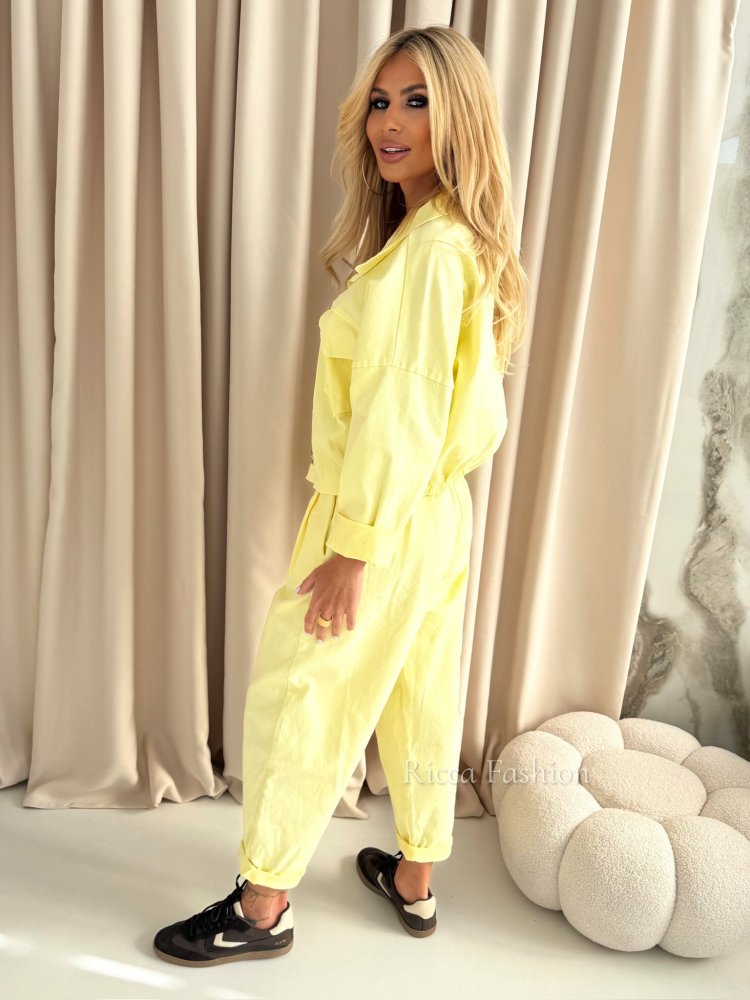 Komplet bawełniany SORAYA, banana