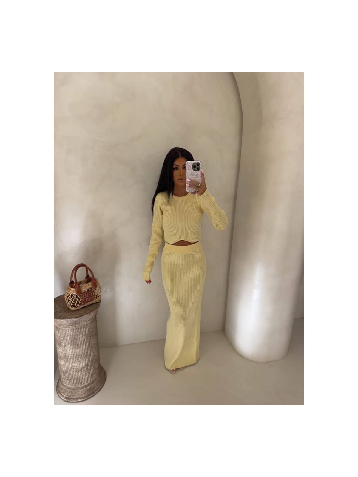 Komplet MELBOURNE, bananowy