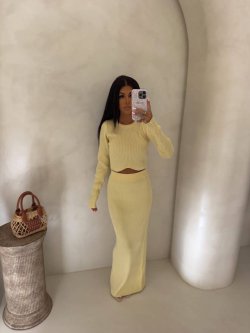 Komplet MELBOURNE, bananowy