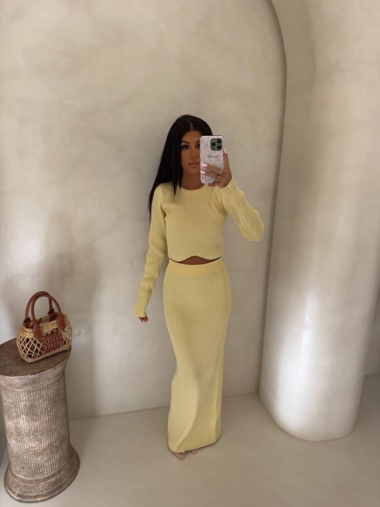 Komplet MELBOURNE, bananowy