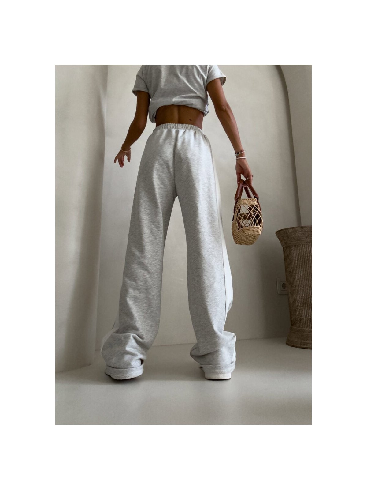 Spodnie dresowe LAMPAS, szary melanż