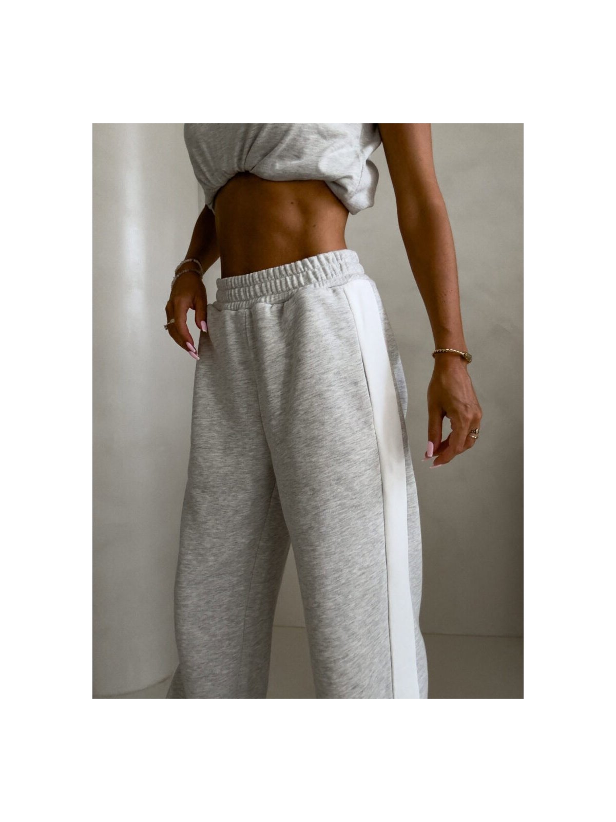 Spodnie dresowe LAMPAS, szary melanż