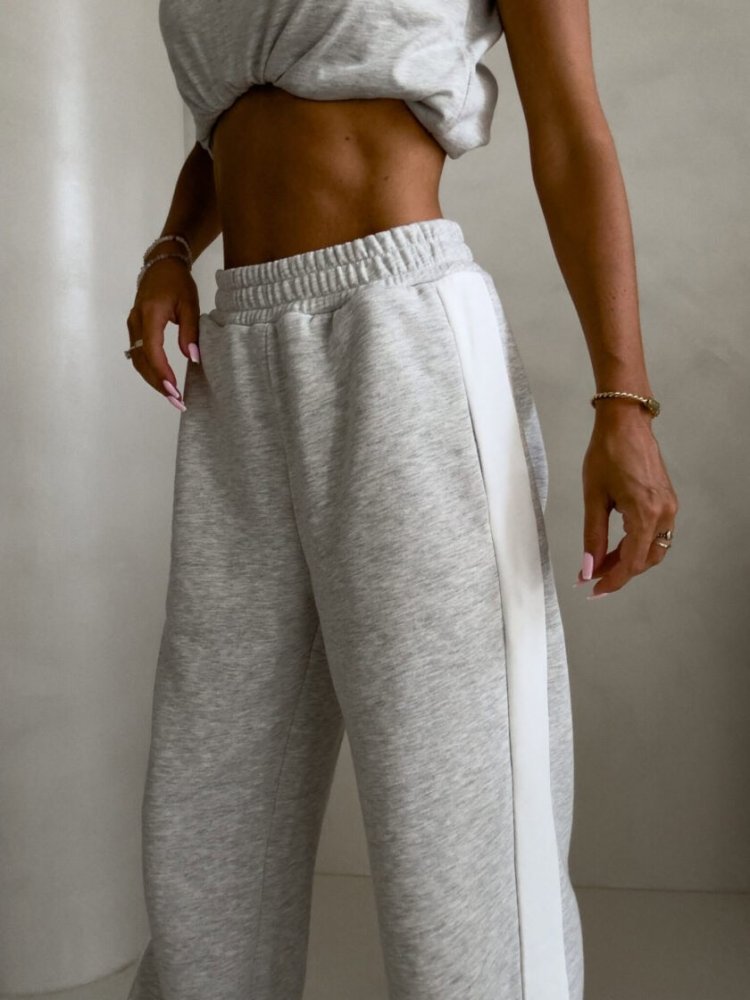 Spodnie dresowe LAMPAS, szary melanż