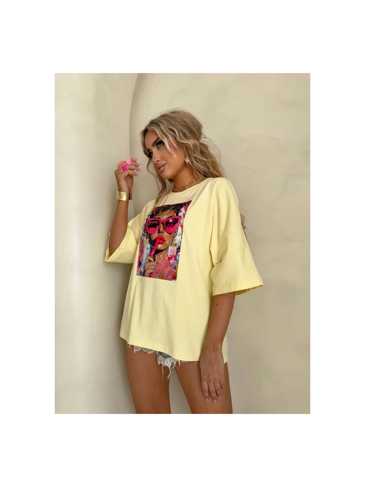 T-shirt PINK, bananowy