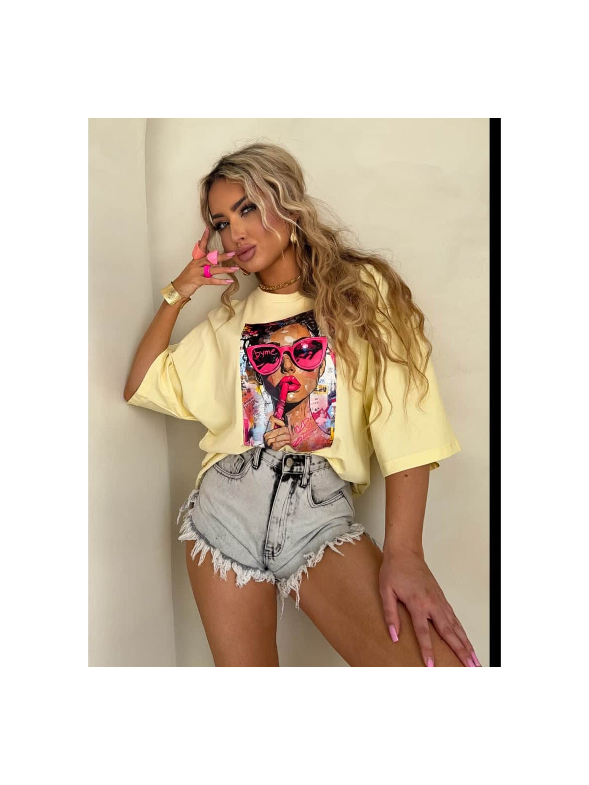 T-shirt PINK, bananowy