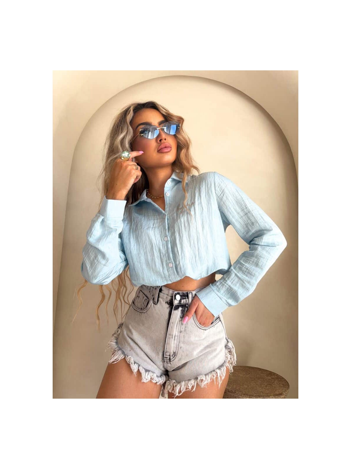 Koszula GLAM, błękitna