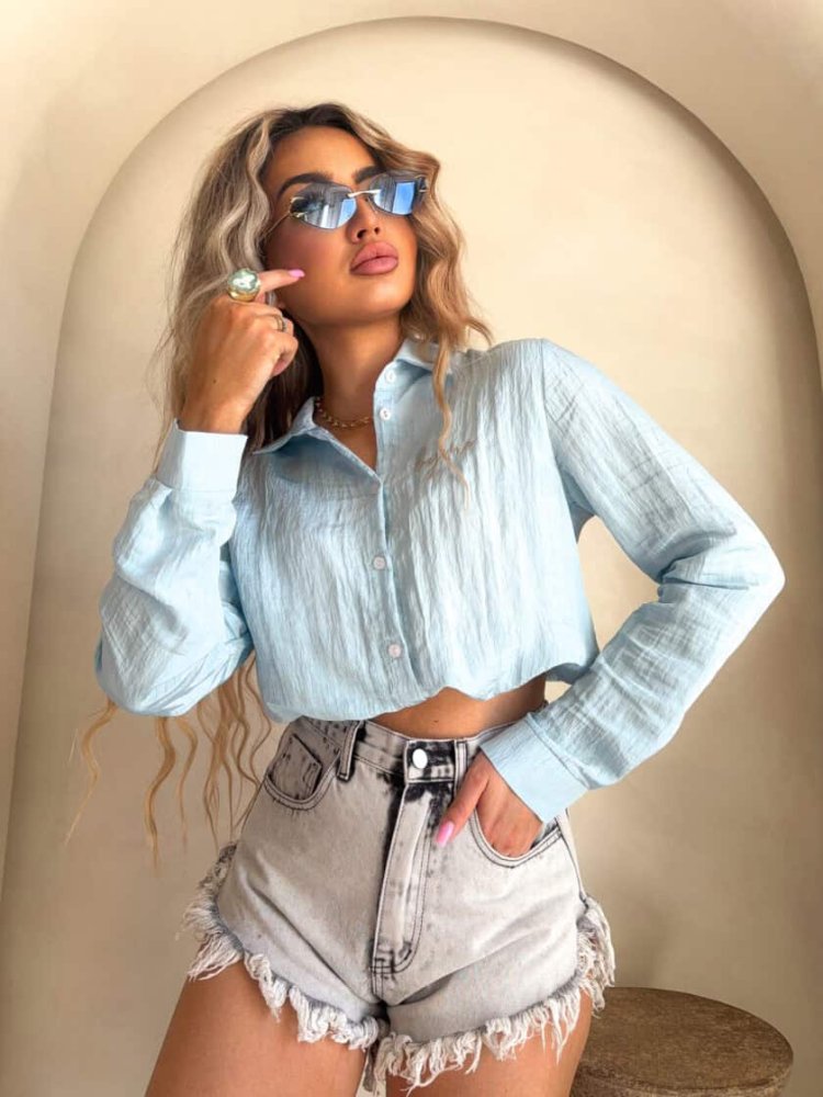 Koszula GLAM, błękitna