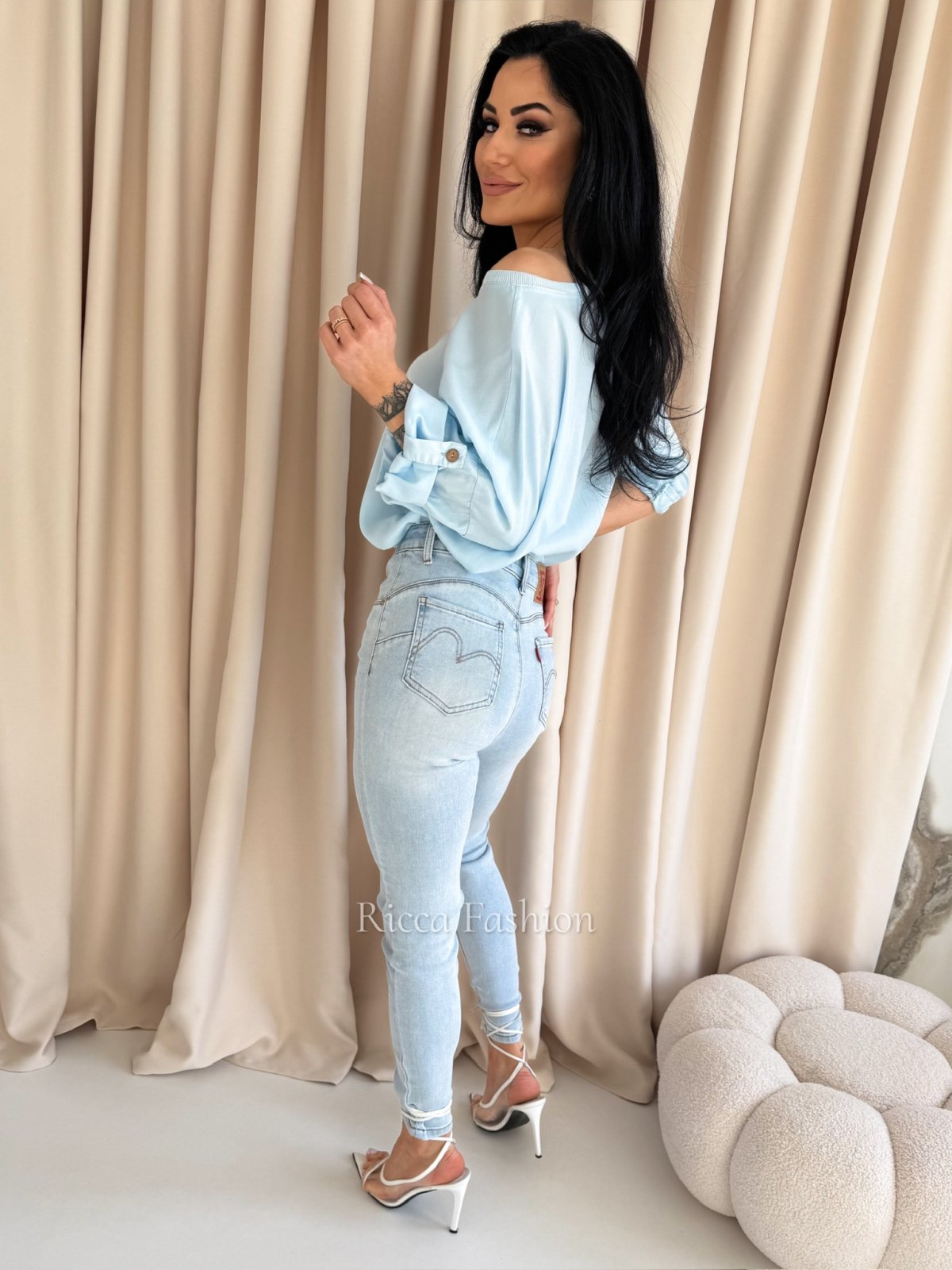 Bluzka ARIANA, light blue