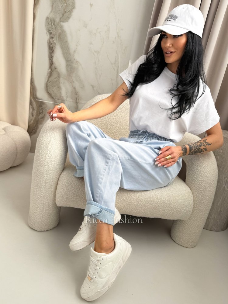 T-shirt bawełniany LIAM, ecru