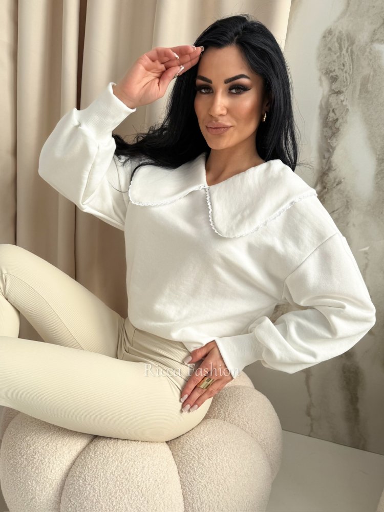 Bluza bawełniana LIVIA, ecru