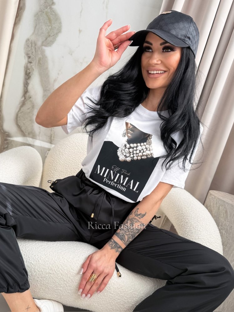 T-shirt bawełniany MINIMAL,...