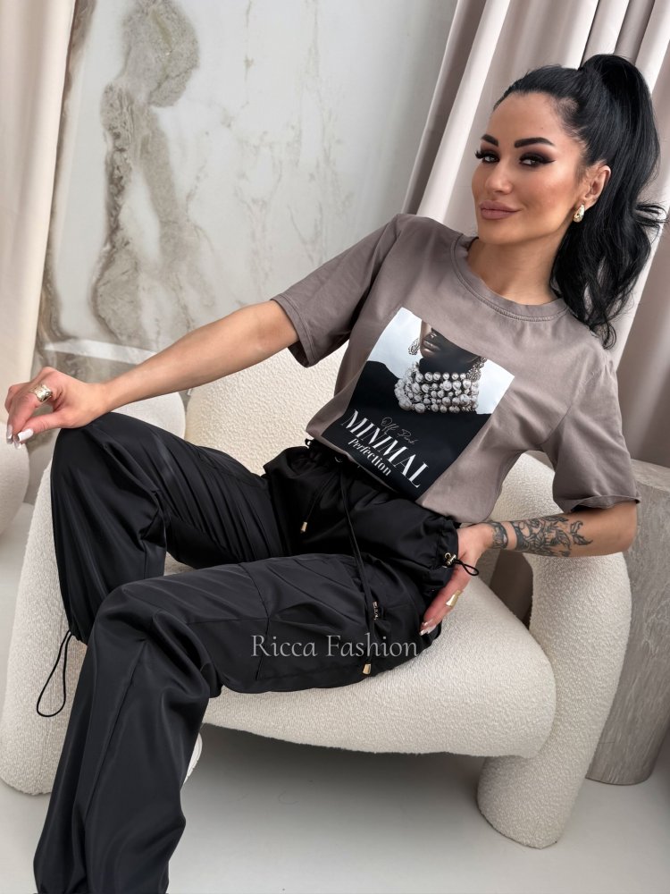 T-shirt bawełniany MINIMAL,...