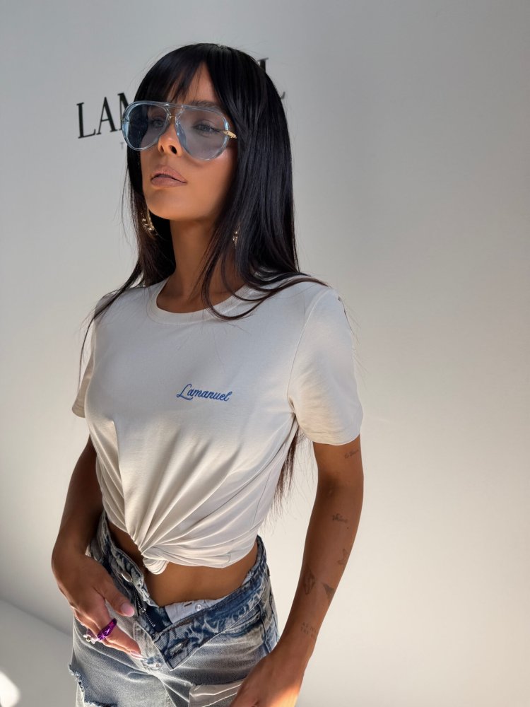 Tshirt POSITIVE,vanilla