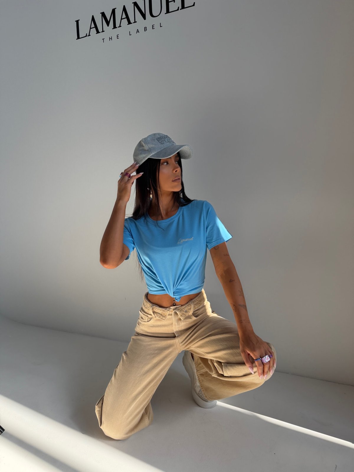 Tshirt POSITIVE,lazur