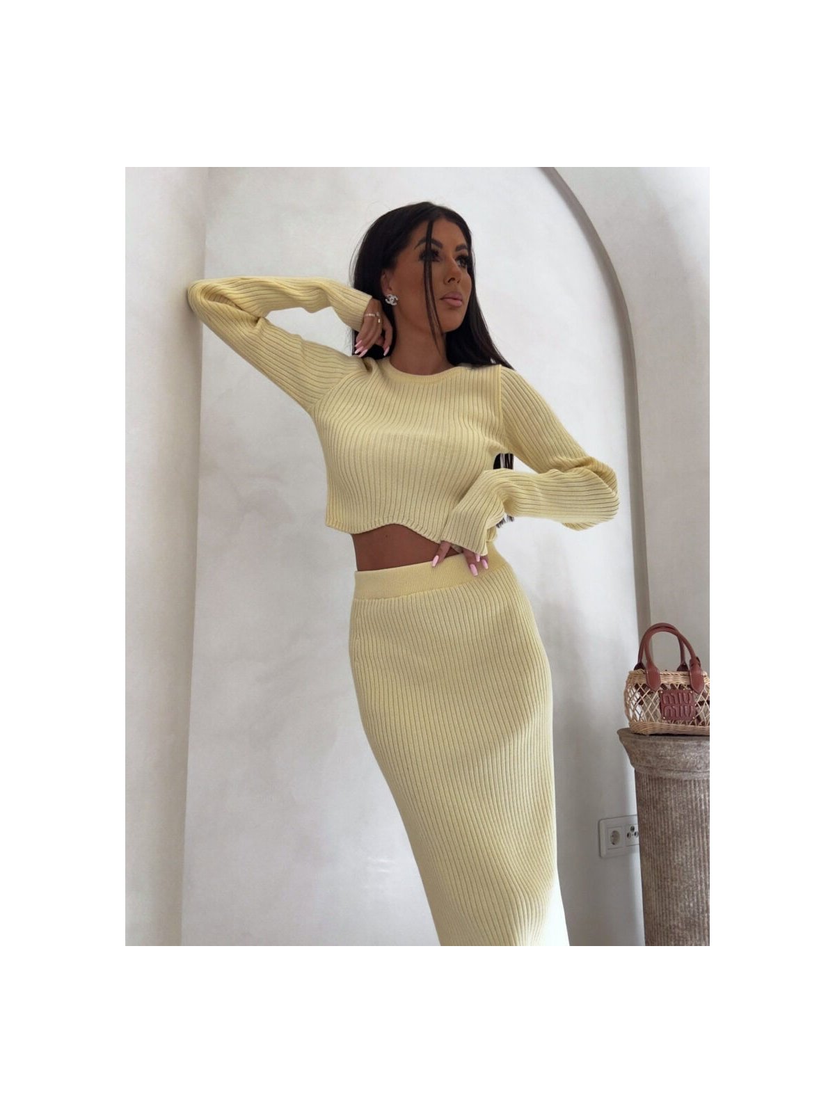 Komplet MELBOURNE, bananowy