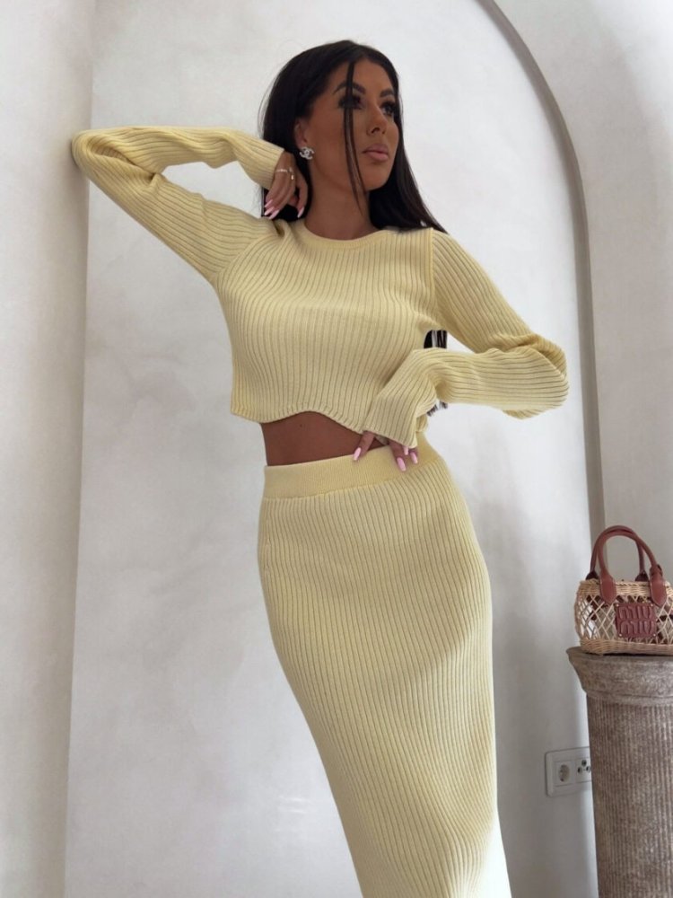 Komplet MELBOURNE, bananowy