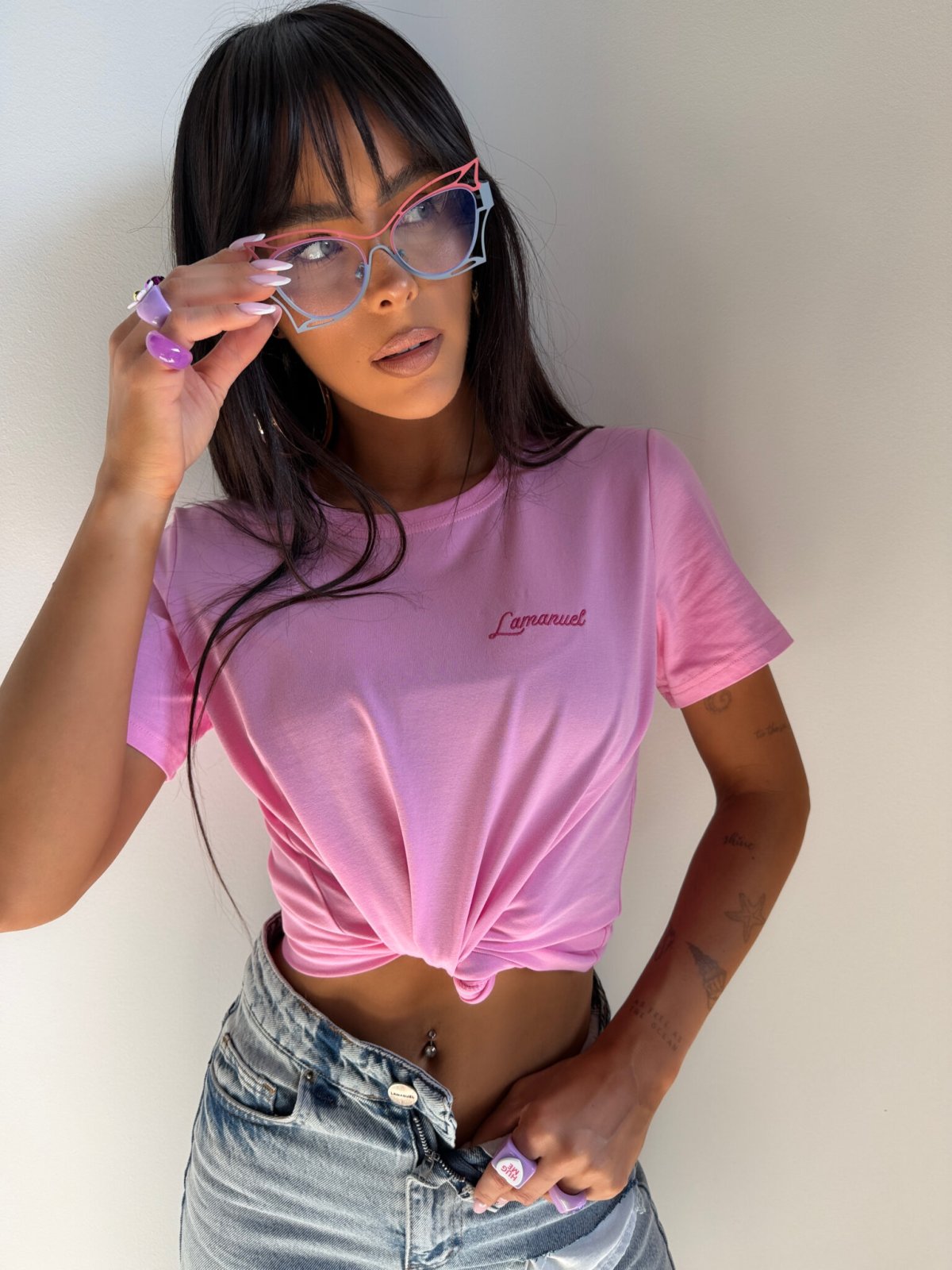 Tshirt POSITIVE,róż