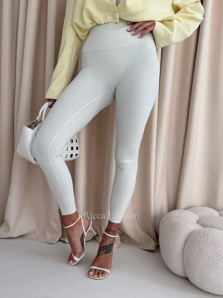 Legginsy z lycrą AZARRO, milky white