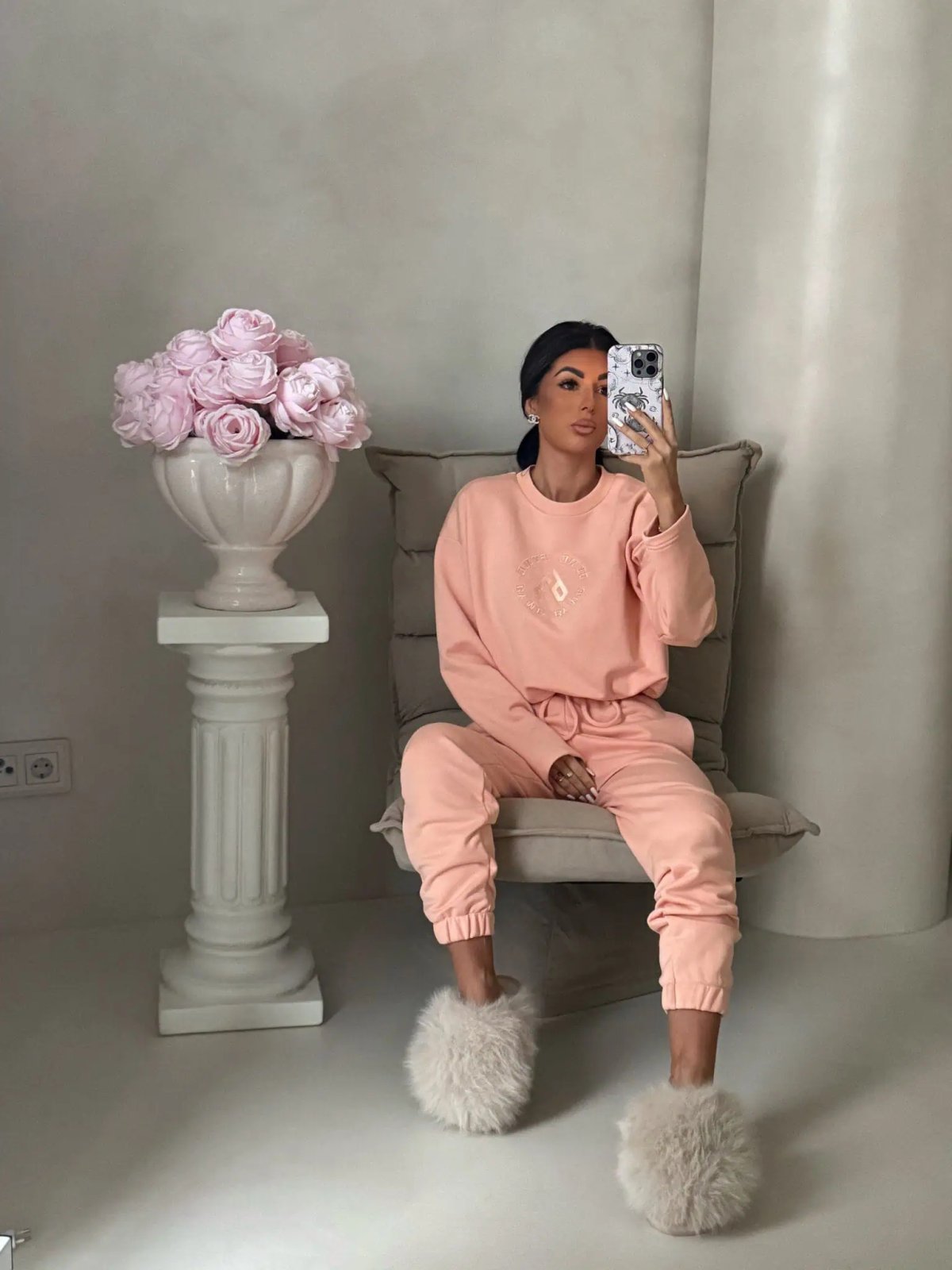 Komplet dresowy LOUIS, morela