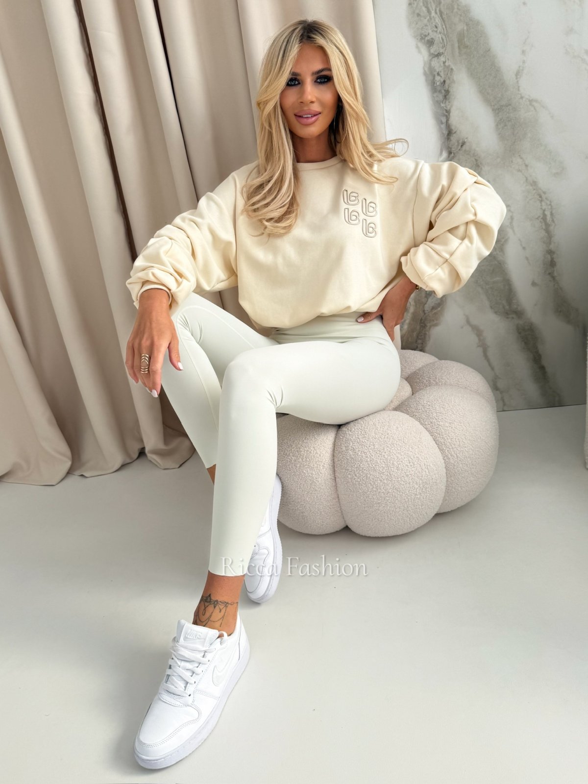 Bluza bawełniana VIVIANA SPRING, coconut