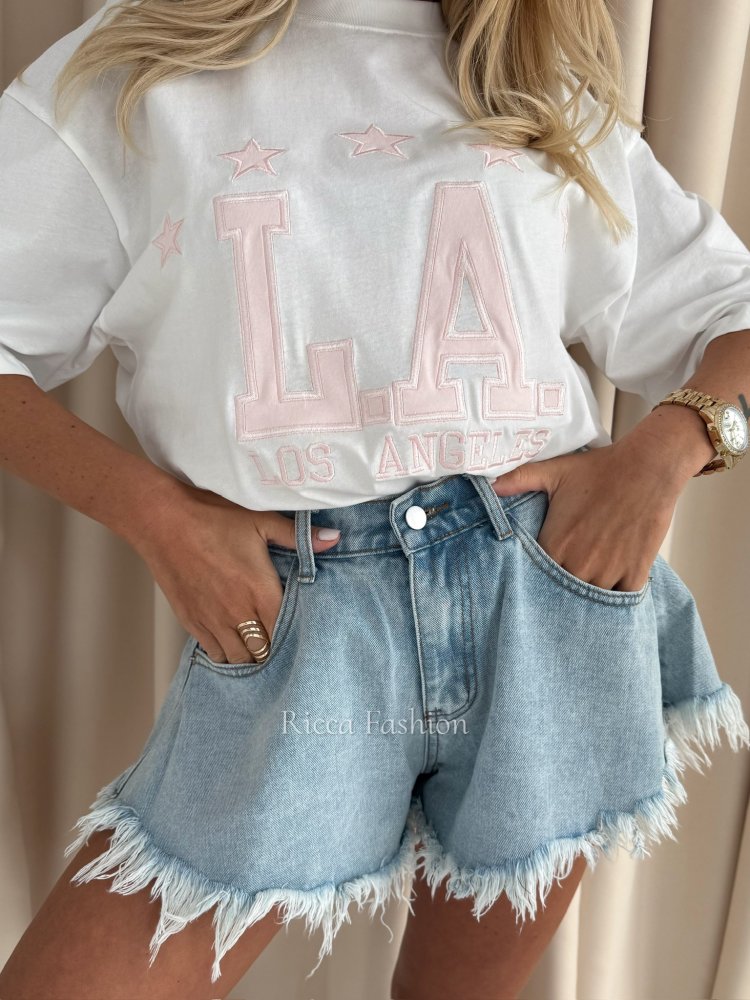 T-shirt bawełniany z haftem...