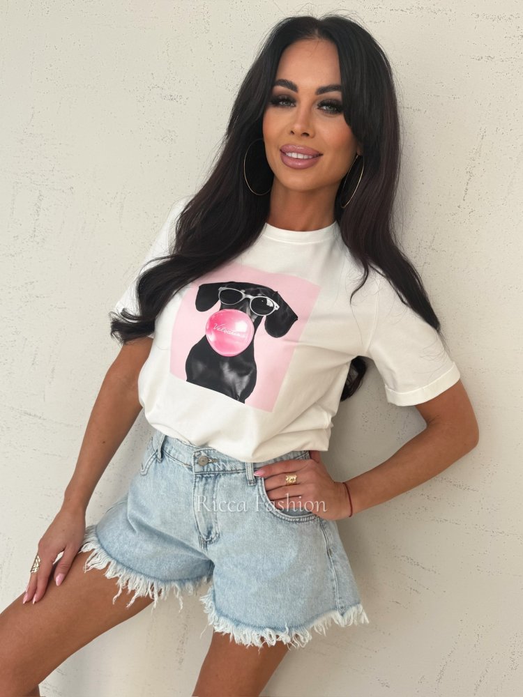 T-shirt BUBBLE DOG, white