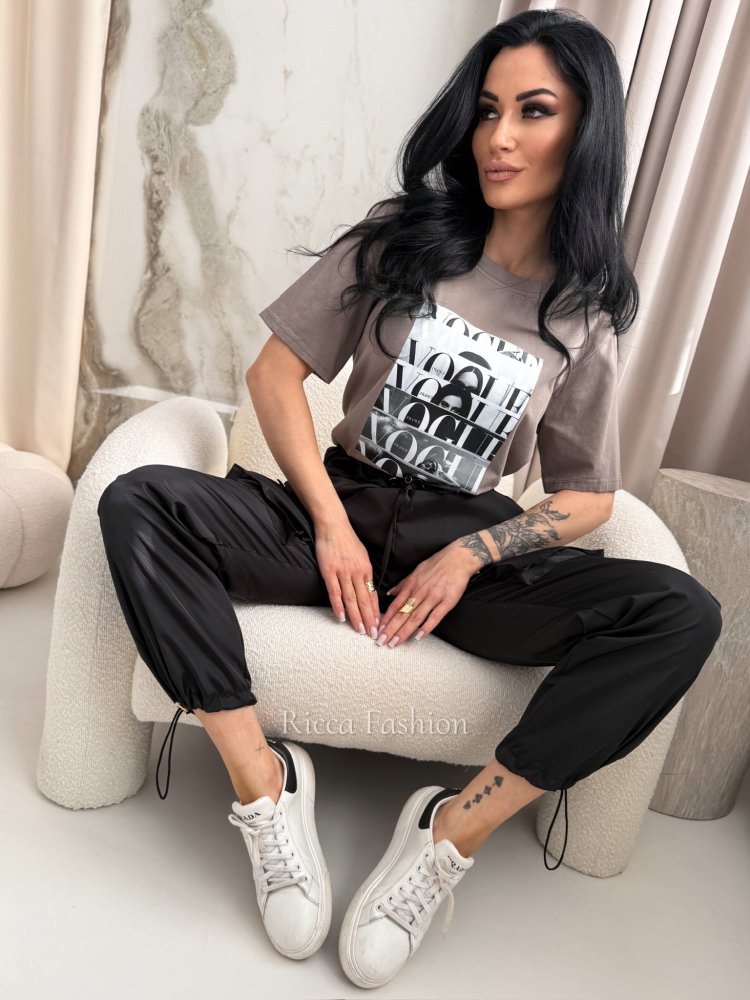 T-shirt bawełniany VOGUE,...