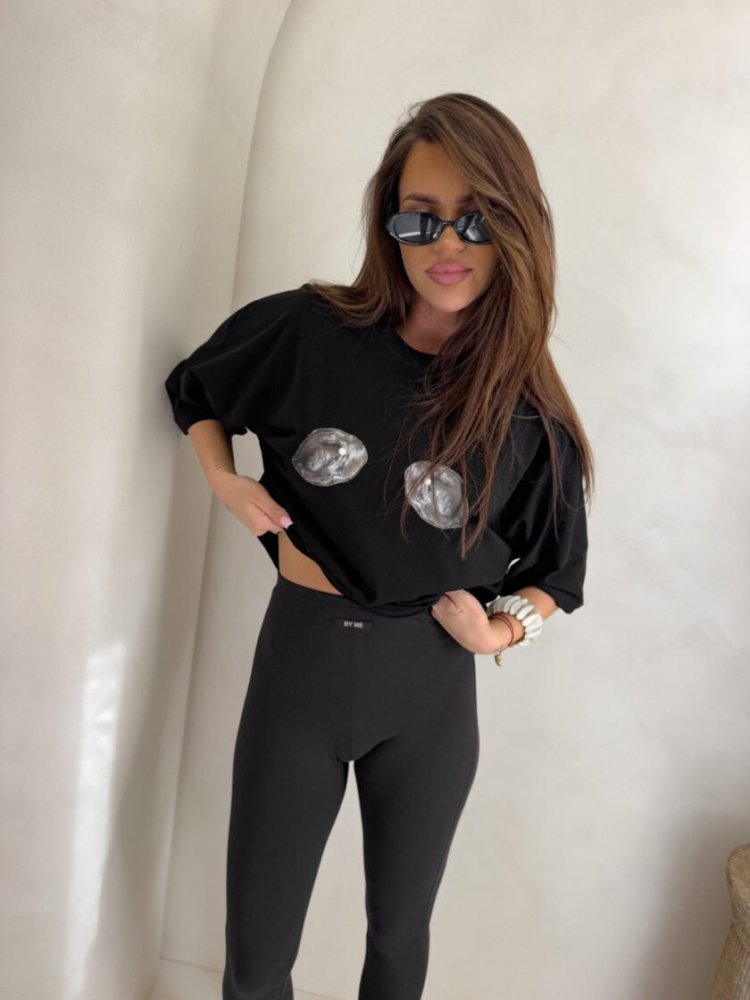 T-shirt MUSSELS – czarny