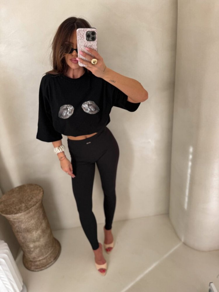 T-shirt MUSSELS – czarny