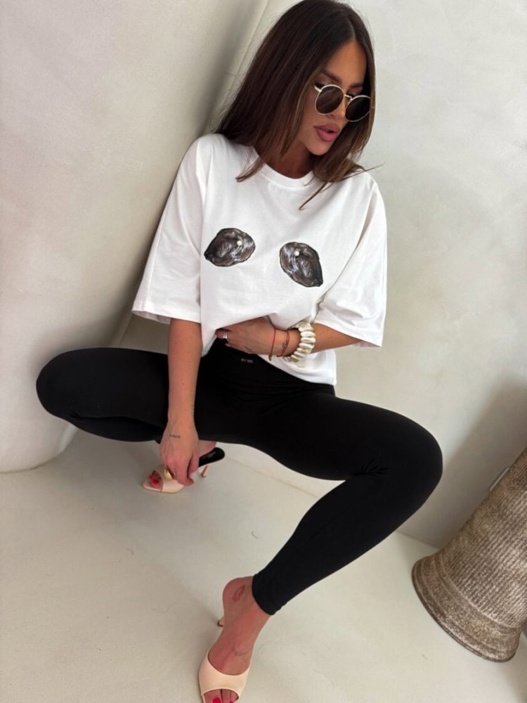 T-shirt MUSSELS – ecru