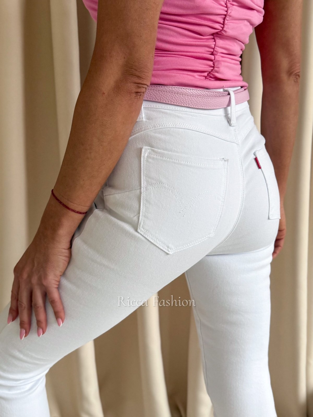 Spodnie skinny push up MARTIN, white