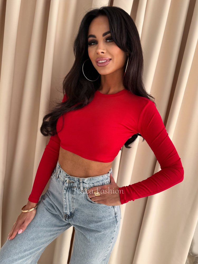 Bluzka bawełniana z długim...