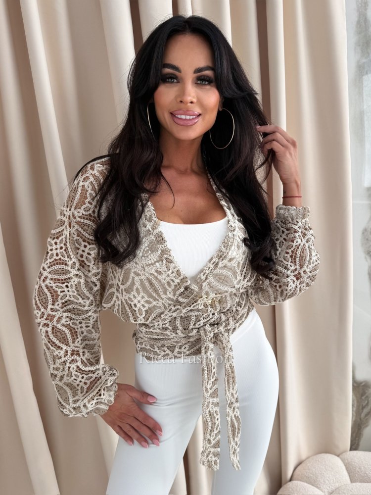 Kimono AŻUROWE – beż