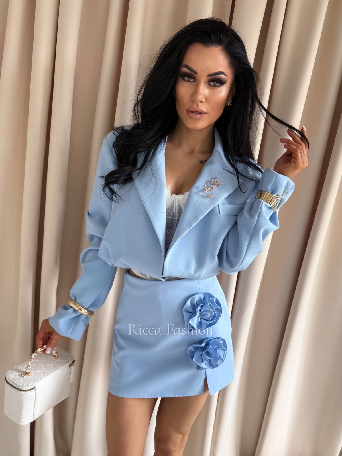 Spódniczko-szorty FLOWERO, baby  blue