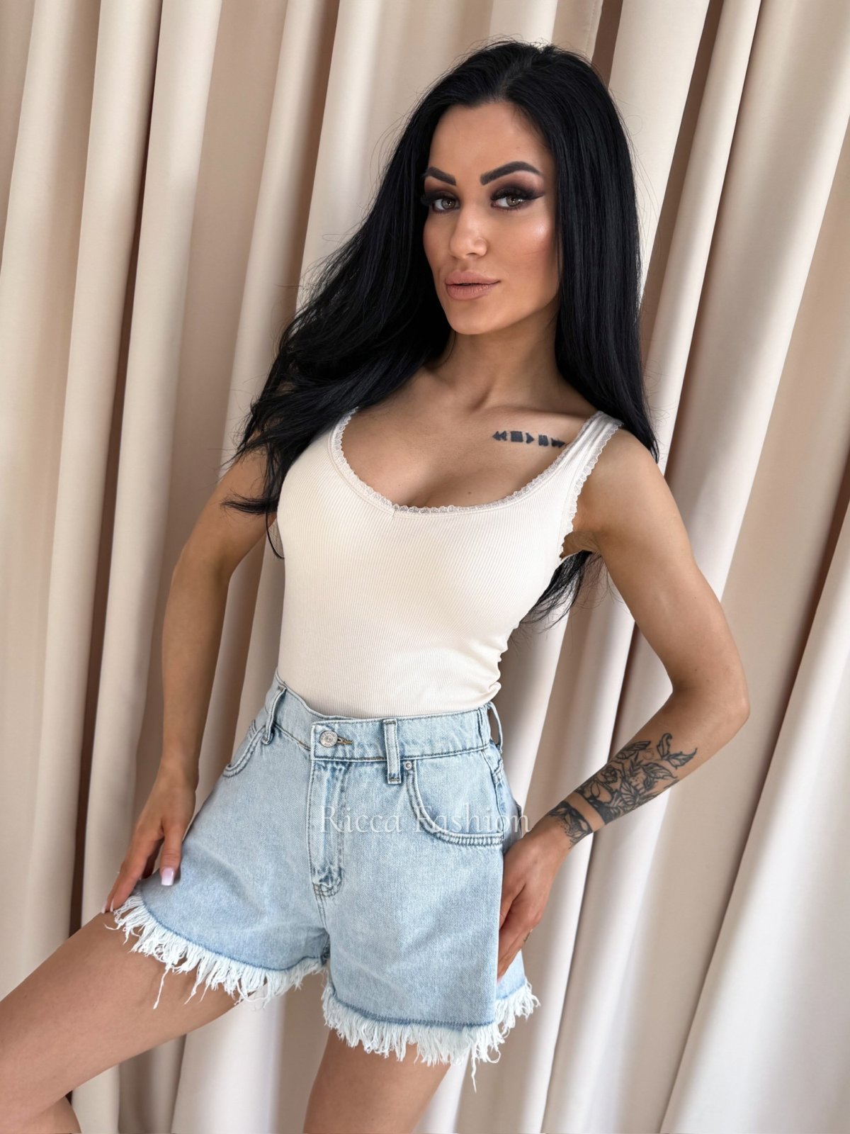 Bluzka/top VELLA, vanilla