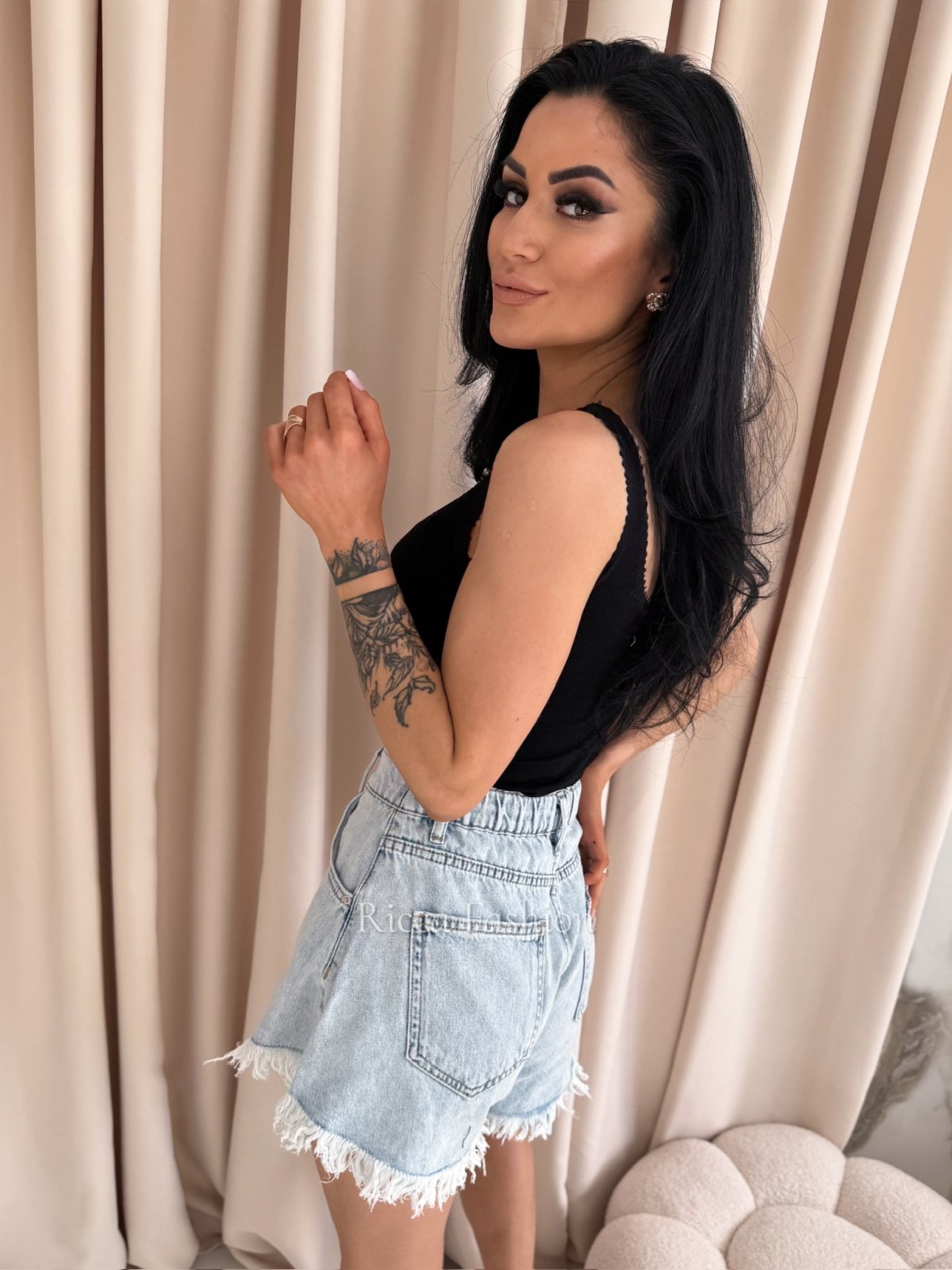 Bluzka/top VELLA, black