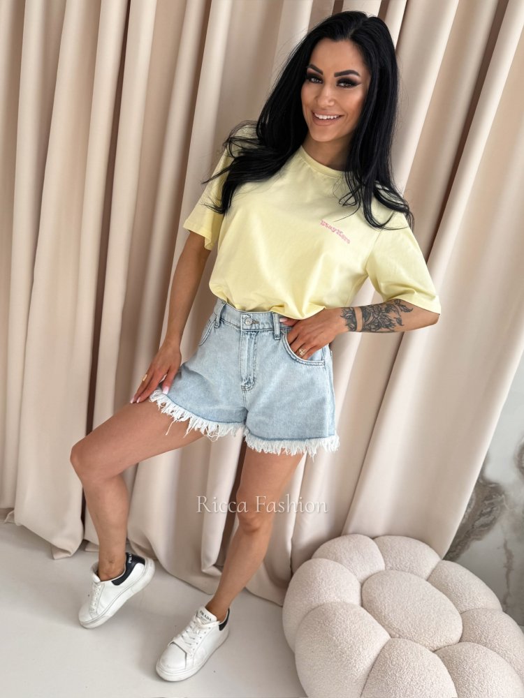 T-shirt bawełniany LIVORA, banana