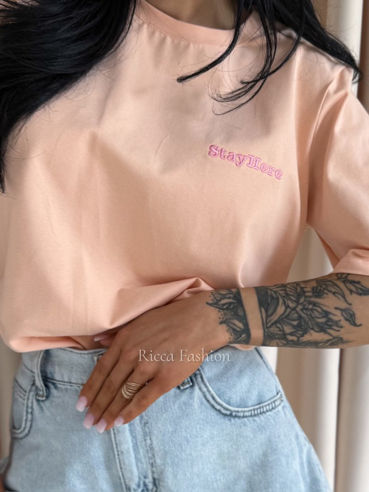 T-shirt bawełniany LIVORA,...