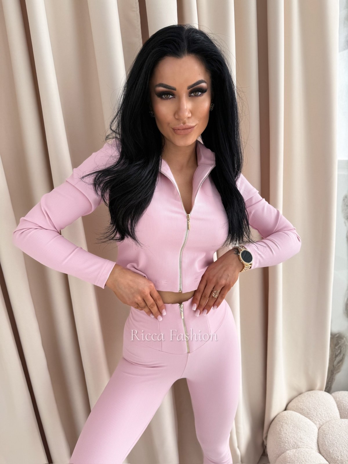 Komplet bluzka + legginsy AURELIA, pink