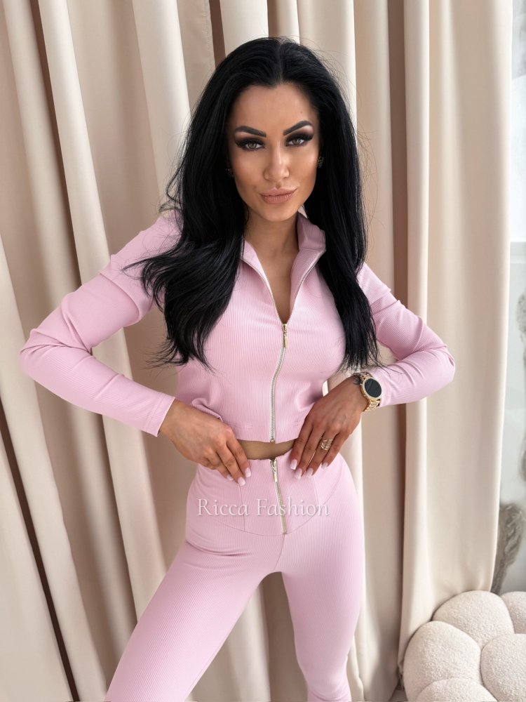 Komplet bluzka + legginsy AURELIA, pink