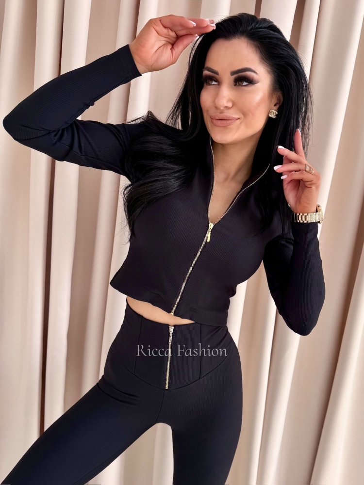Komplet bluzka + legginsy AURELIA, black