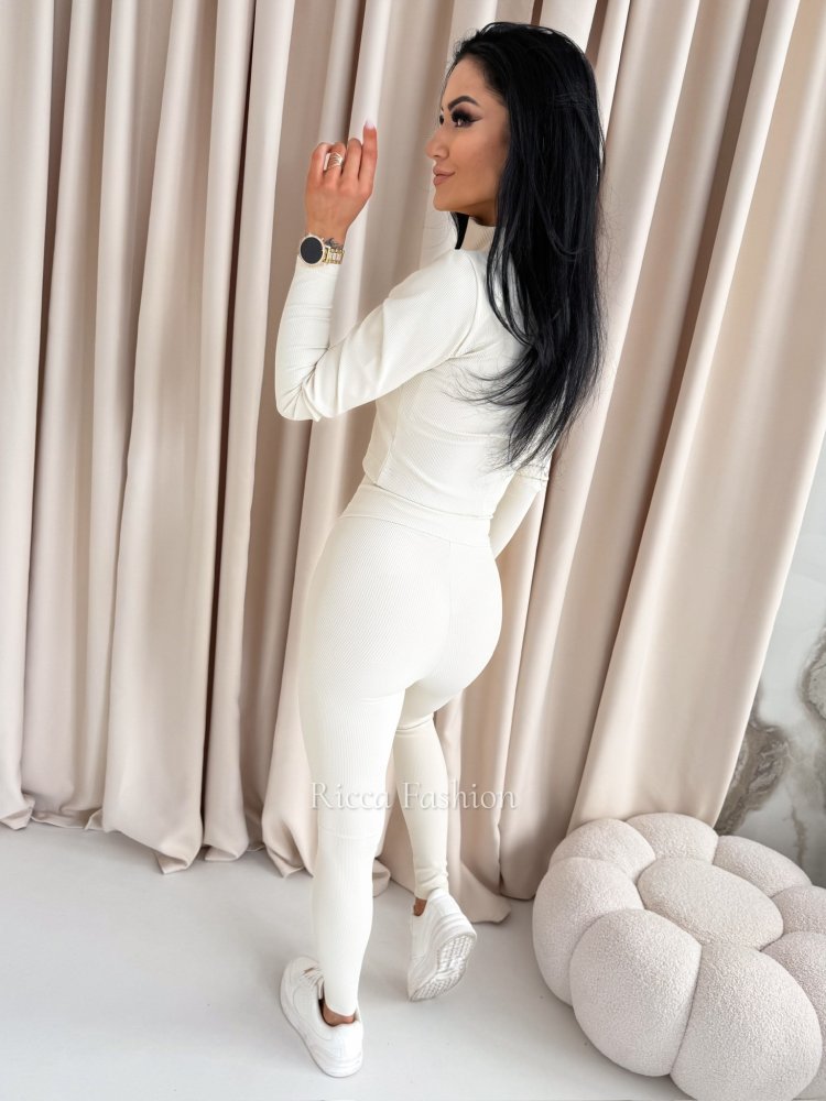 Komplet bluzka + legginsy AURELIA, beige