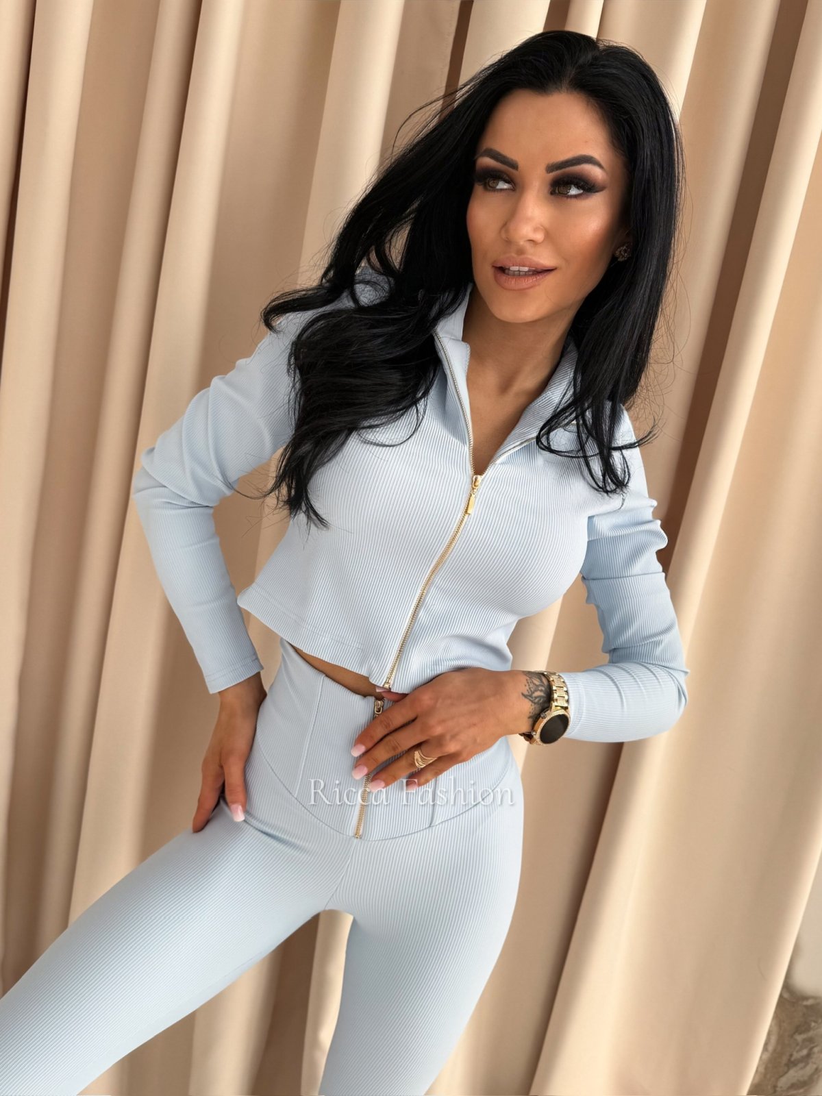 Komplet bluzka + legginsy AURELIA, blue