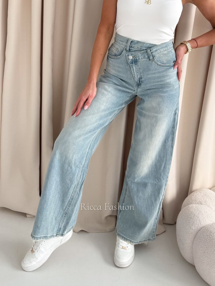 Spodnie wide leg MILANA, blue