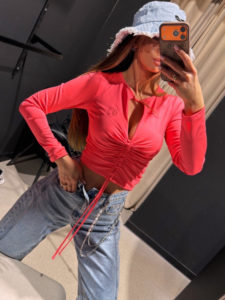 Bluzka ZALIA, neon łosoś