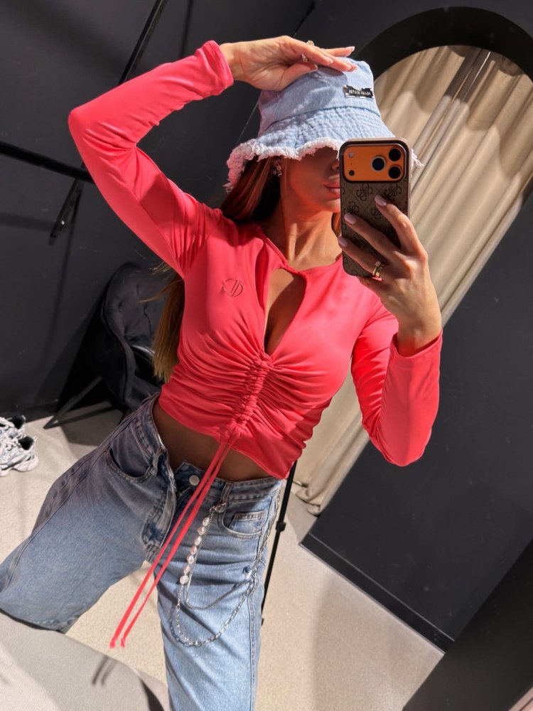 Bluzka ZALIA, neon łosoś